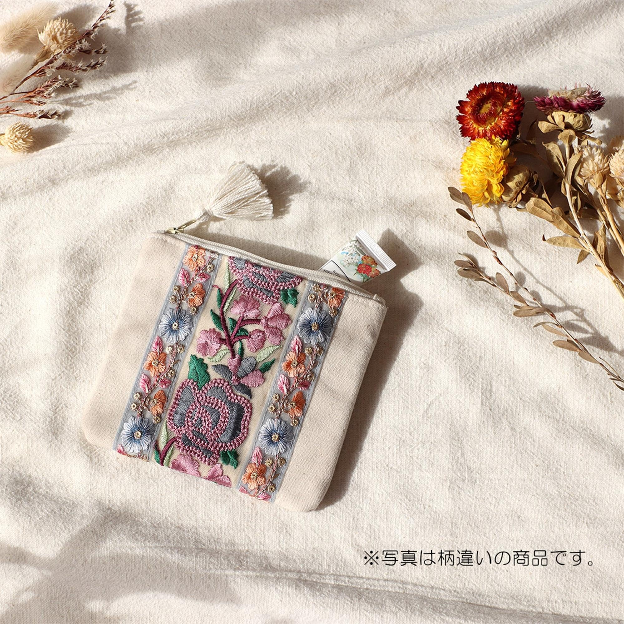 Amazon.co.jp: トモコーポレーション インド刺繍リボン ポーチ S